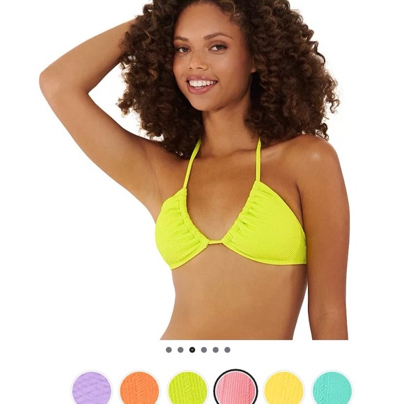 Juniors' Ninety-Nine Degrees° Multi-Way Triangle Bikini Top. - Picture 2 of 7